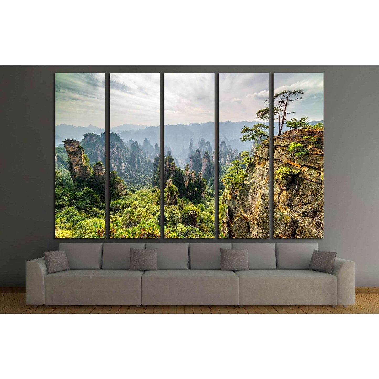 Tianzi Mountains (Avatar Mountains), Zhangjiajie National Forest Park, China №1988 Ready to Hang Canvas PrintCanvas art arrives ready to hang, with hanging accessories included and no additional framing required. Every canvas print is hand-crafted, made o