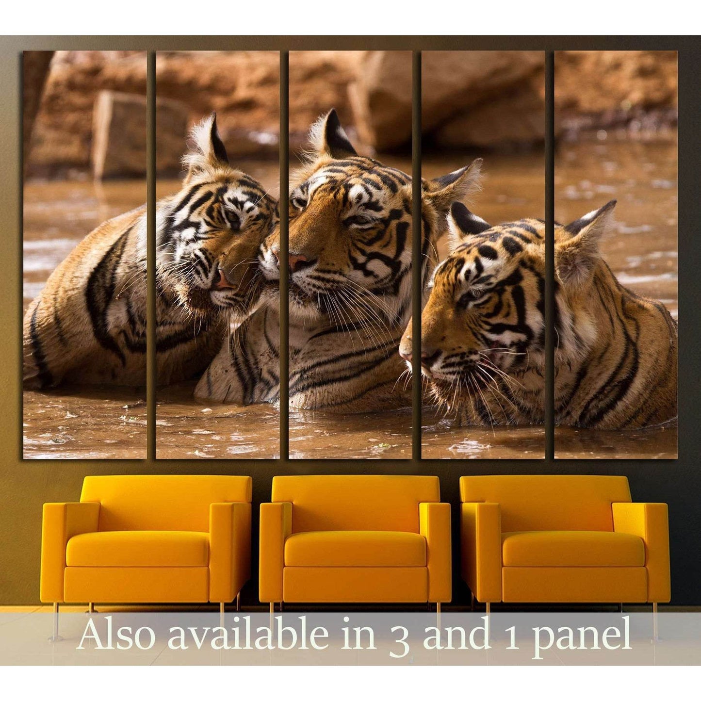 Tiger Family №2342 Ready to Hang Canvas PrintCanvas art arrives ready to hang, with hanging accessories included and no additional framing required. Every canvas print is hand-crafted, made on-demand at our workshop and expertly stretched around 100% Nort