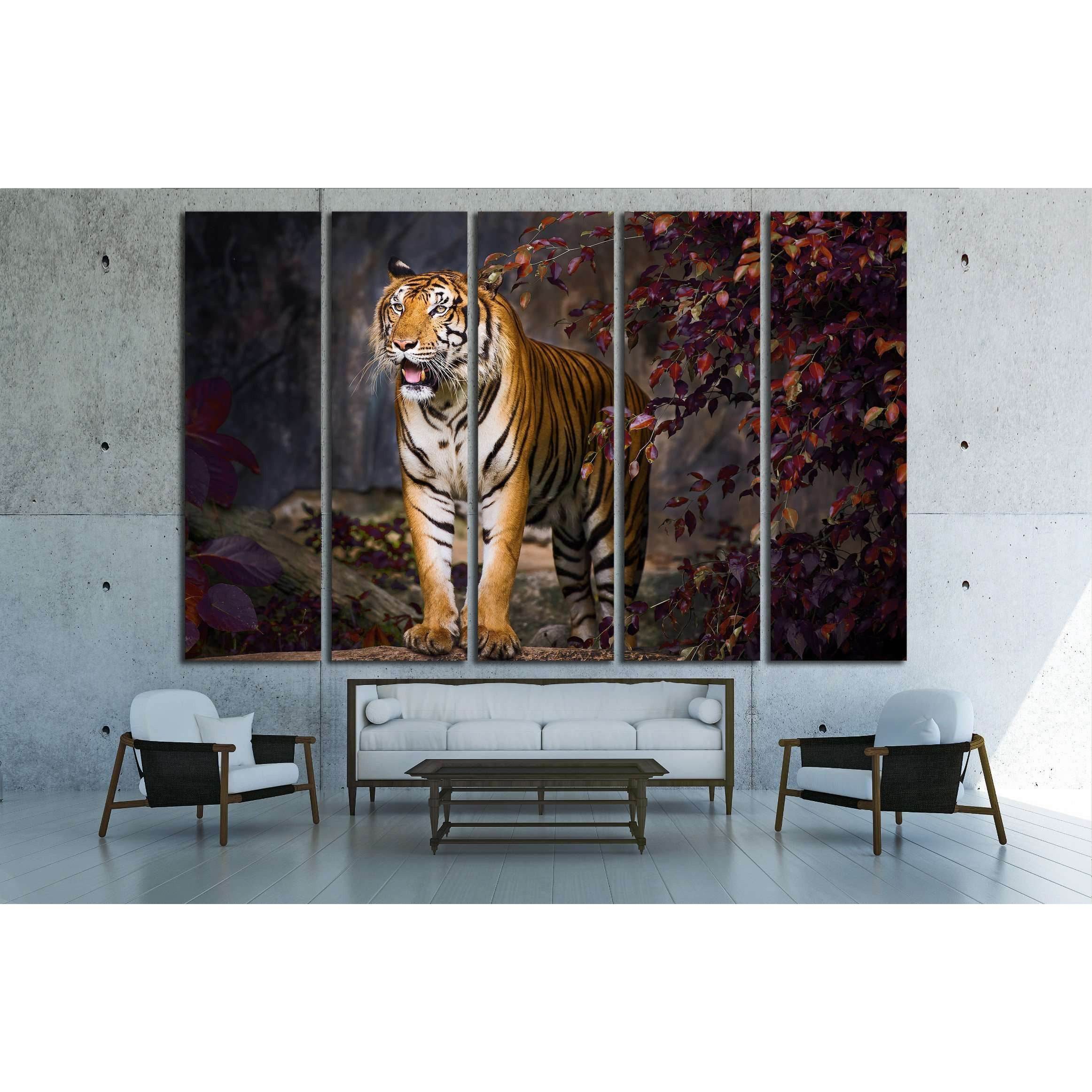 Tiger idle, at the zoo №2363 Ready to Hang Canvas PrintCanvas art arrives ready to hang, with hanging accessories included and no additional framing required. Every canvas print is hand-crafted, made on-demand at our workshop and expertly stretched around