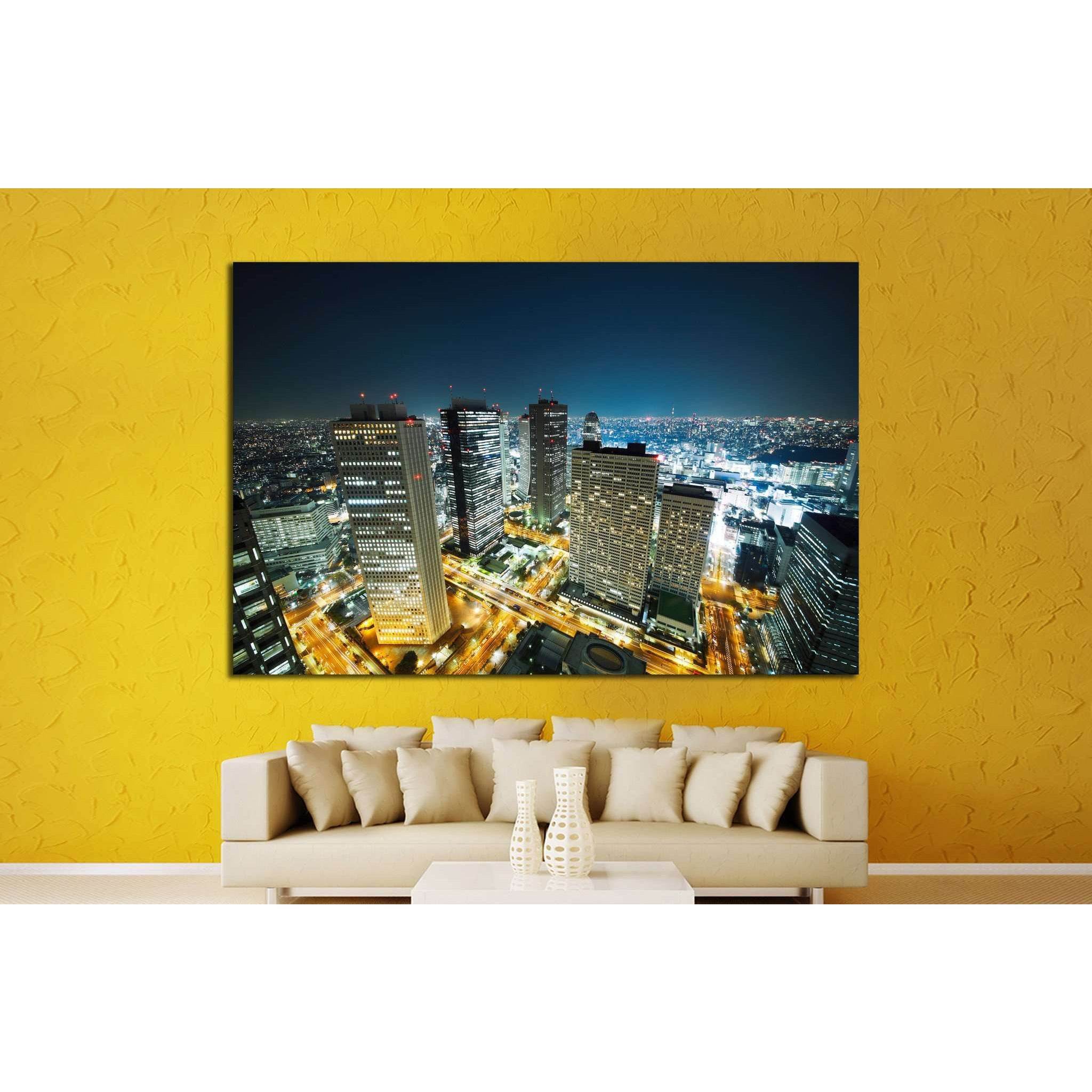 Tokyo Skyline №1154 Ready to Hang Canvas PrintCanvas art arrives ready to hang, with hanging accessories included and no additional framing required. Every canvas print is hand-crafted, made on-demand at our workshop and expertly stretched around 100% Nor