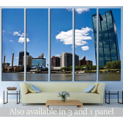 Toledo, OH Skyline from a Boat on the Maumee River №1736 Ready to Hang Canvas PrintCanvas art arrives ready to hang, with hanging accessories included and no additional framing required. Every canvas print is hand-crafted, made on-demand at our workshop a