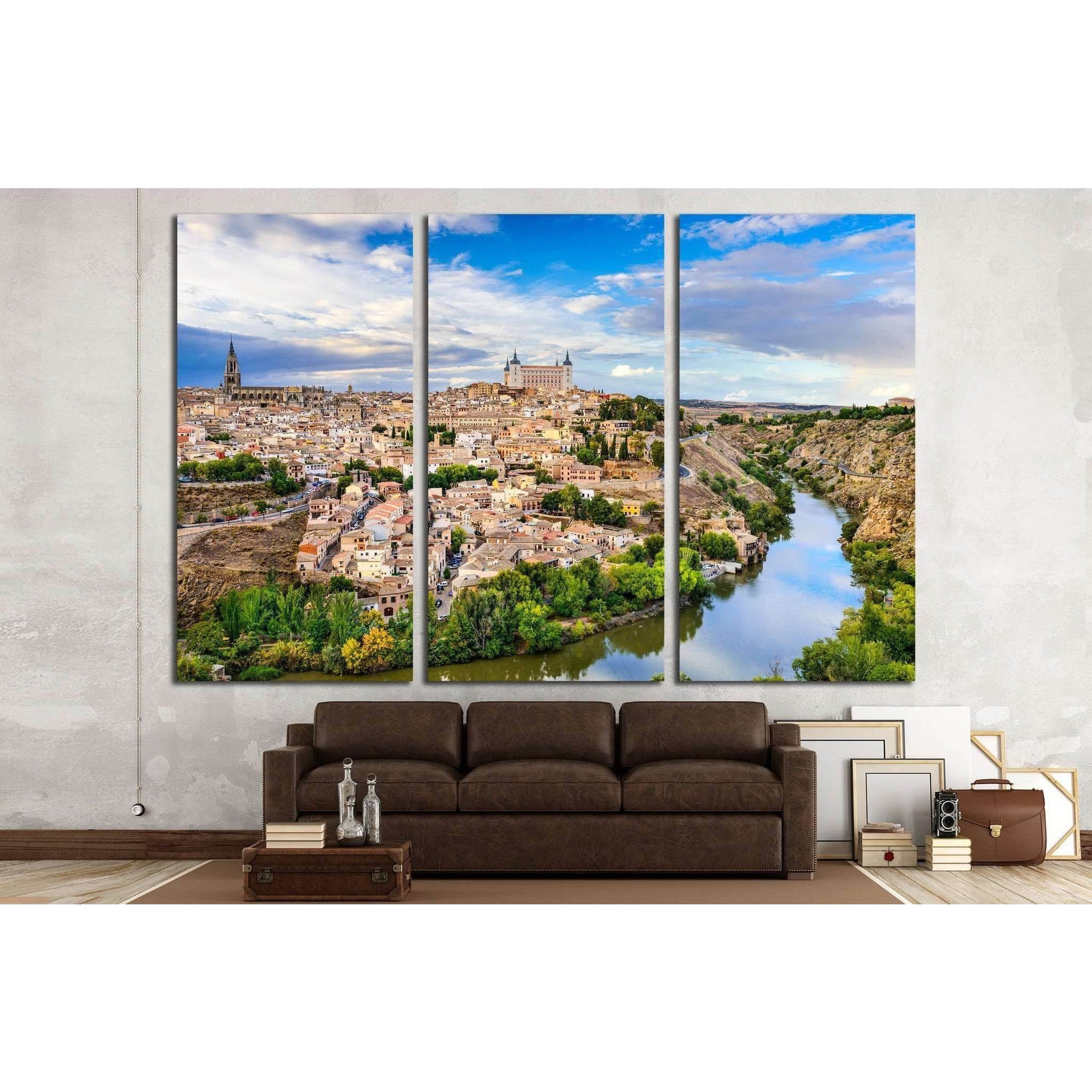 Toledo, Spain old town city skyline №2061 Ready to Hang Canvas PrintCanvas art arrives ready to hang, with hanging accessories included and no additional framing required. Every canvas print is hand-crafted, made on-demand at our workshop and expertly str