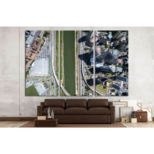 Top View in Sao Paulo, Brazil №1534 Ready to Hang Canvas PrintCanvas art arrives ready to hang, with hanging accessories included and no additional framing required. Every canvas print is hand-crafted, made on-demand at our workshop and expertly stretched