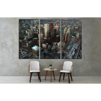 Toronto Skyline and Skyscrapers, view from CN tower, Toronto, Ontario, Canada №2019 Ready to Hang Canvas PrintCanvas art arrives ready to hang, with hanging accessories included and no additional framing required. Every canvas print is hand-crafted, made