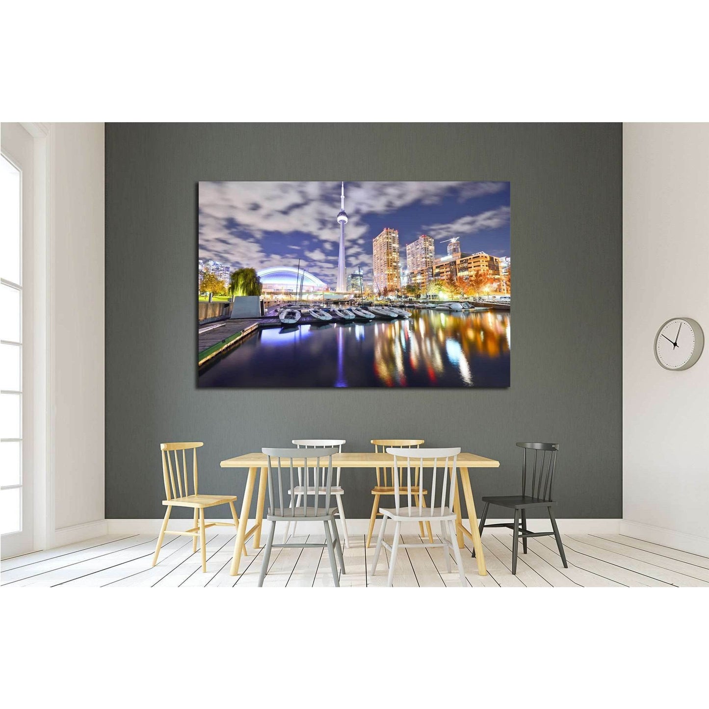 Toronto skyline at night in Ontario, Canada №2056 Ready to Hang Canvas PrintCanvas art arrives ready to hang, with hanging accessories included and no additional framing required. Every canvas print is hand-crafted, made on-demand at our workshop and expe