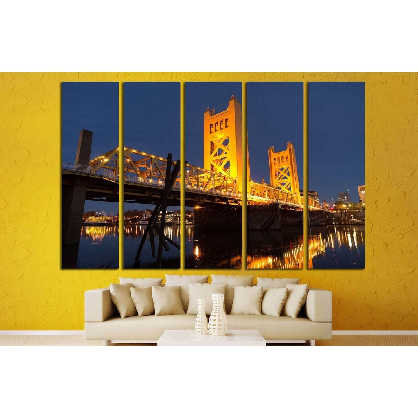 Tower Bridge Sacramento River Capital City California №1641 Ready to Hang Canvas PrintCanvas art arrives ready to hang, with hanging accessories included and no additional framing required. Every canvas print is hand-crafted, made on-demand at our worksho