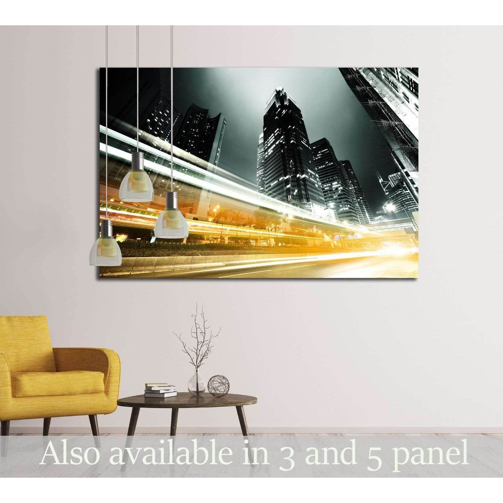 traffic in Hong Kong at night №2142 Ready to Hang Canvas PrintCanvas art arrives ready to hang, with hanging accessories included and no additional framing required. Every canvas print is hand-crafted, made on-demand at our workshop and expertly stretched