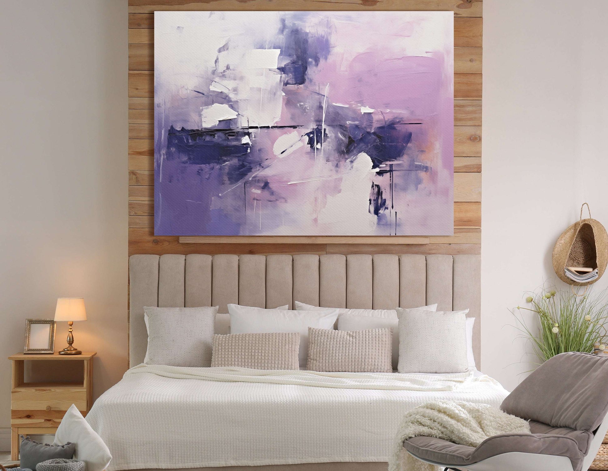 Twilight Serenity in Purple and Indigo - Canvas Print - Artoholica Ready to Hang Canvas Print