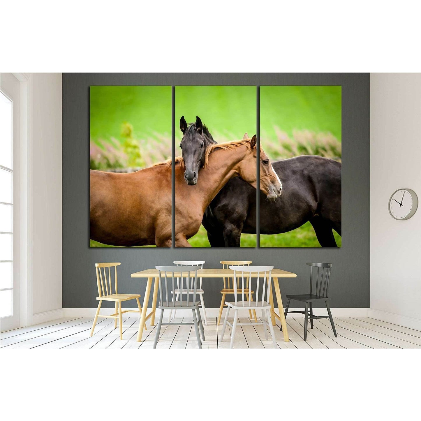 Two horses embracing in friendship №1853 Ready to Hang Canvas PrintCanvas art arrives ready to hang, with hanging accessories included and no additional framing required. Every canvas print is hand-crafted, made on-demand at our workshop and expertly stre