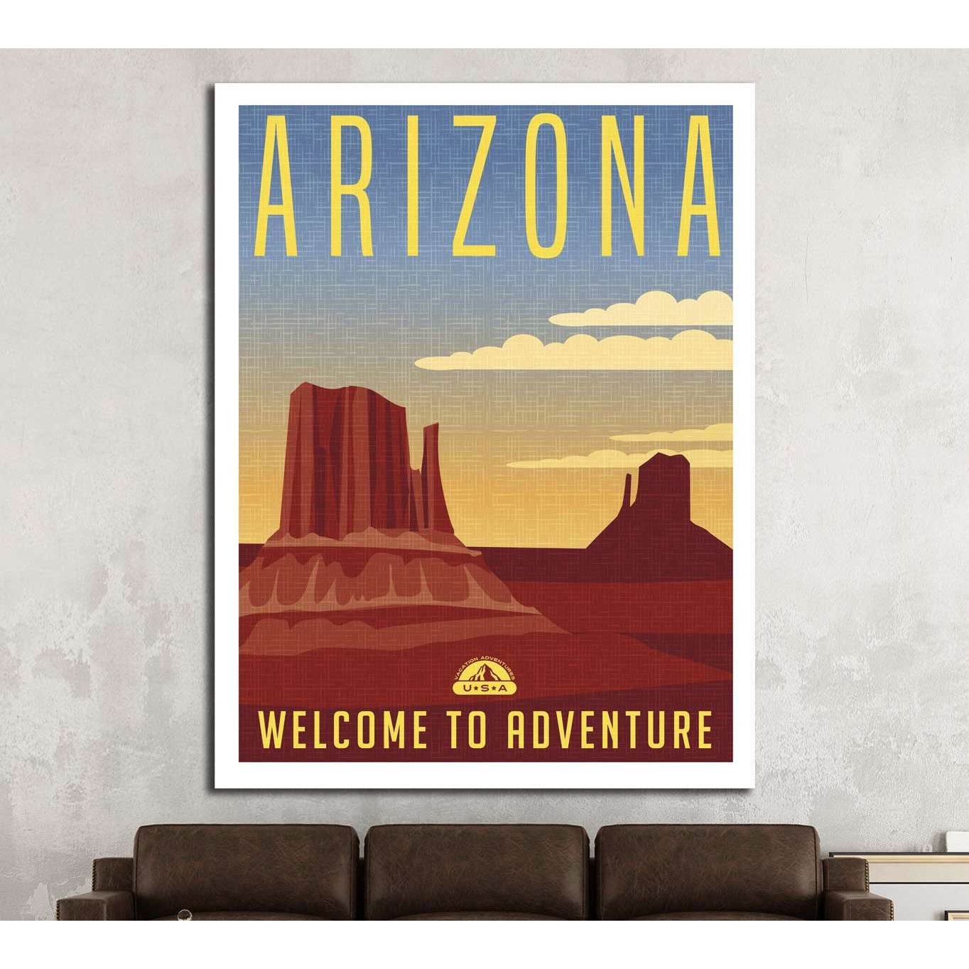 United States, Arizona №4576 Ready to Hang Canvas PrintCanvas art arrives ready to hang, with hanging accessories included and no additional framing required. Every canvas print is hand-crafted, made on-demand at our workshop and expertly stretched around