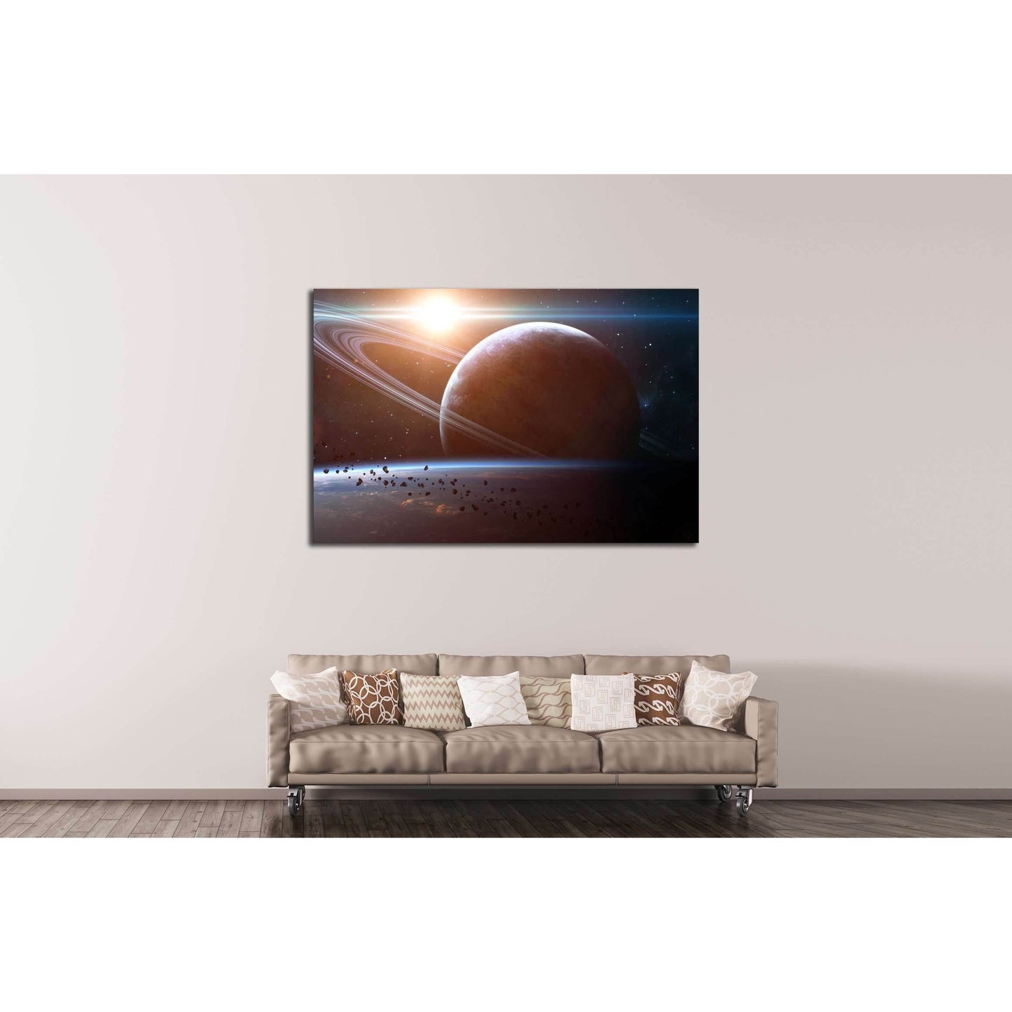 Universe scene with planets. Elements furnished by NASA №2438 Ready to Hang Canvas PrintCanvas art arrives ready to hang, with hanging accessories included and no additional framing required. Every canvas print is hand-crafted, made on-demand at our works