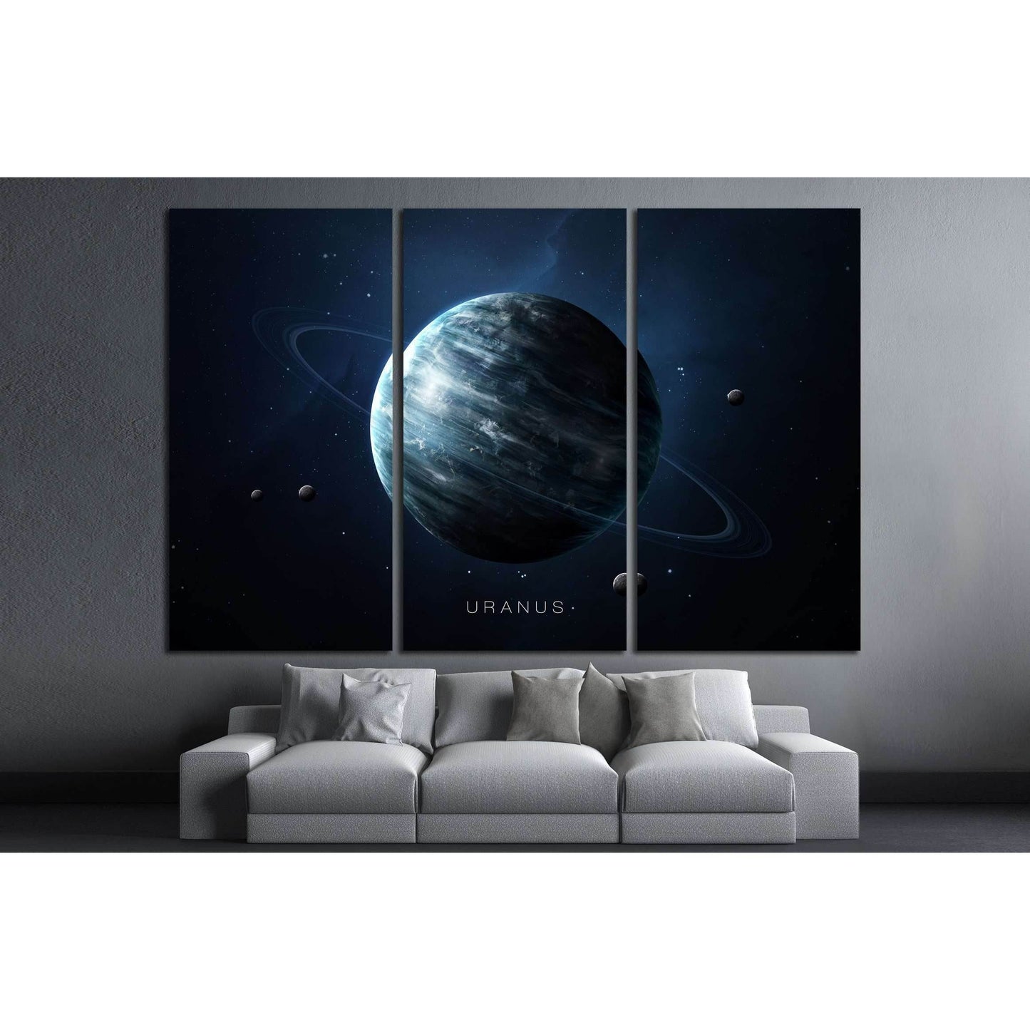 Uranus - High resolution 3D images presents planets of the solar system. №2443 Ready to Hang Canvas PrintCanvas art arrives ready to hang, with hanging accessories included and no additional framing required. Every canvas print is hand-crafted, made on-de