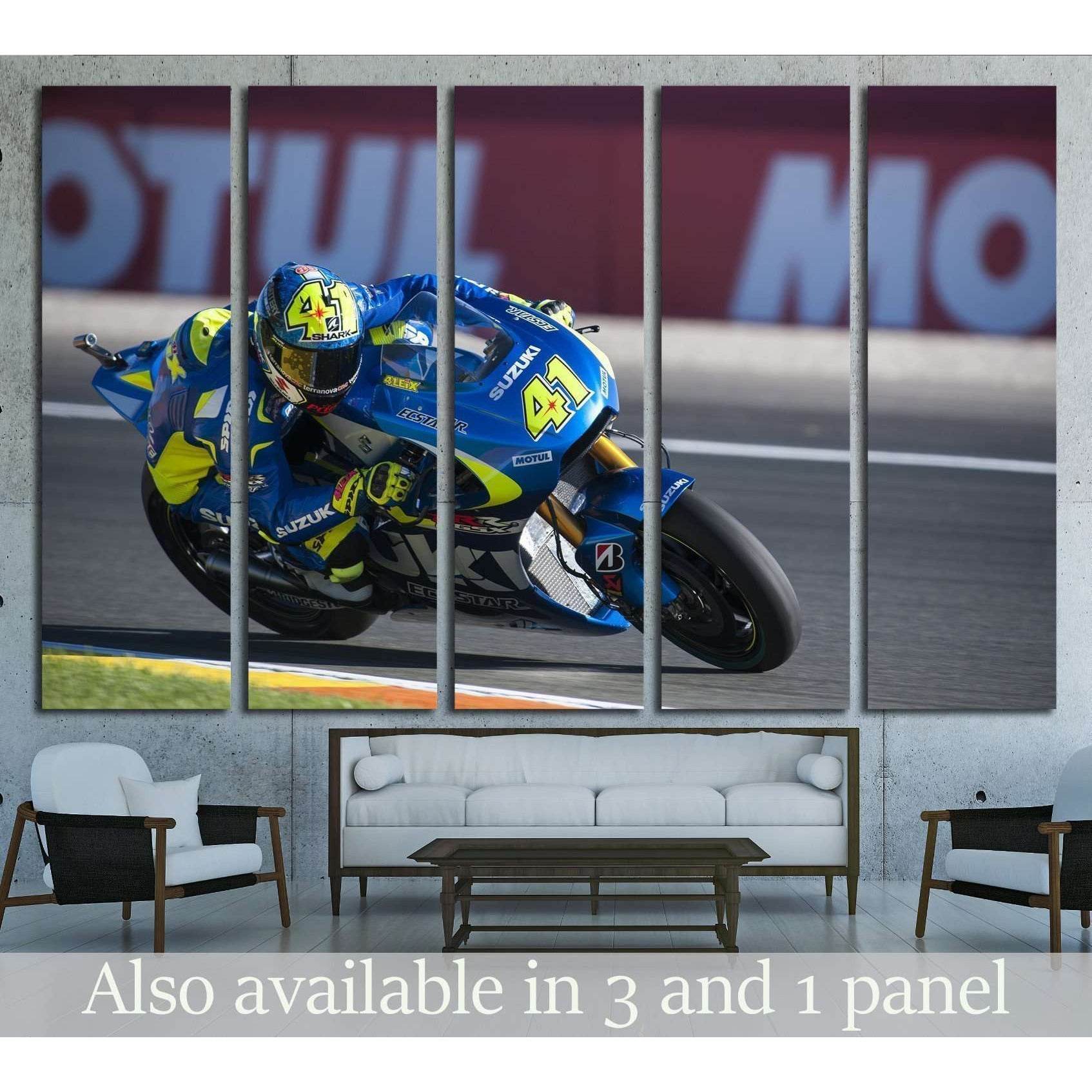 VALENCIA, SPAIN, Aleix Espargaro during Valencia MotoGP №1872 Ready to Hang Canvas PrintCanvas art arrives ready to hang, with hanging accessories included and no additional framing required. Every canvas print is hand-crafted, made on-demand at our works