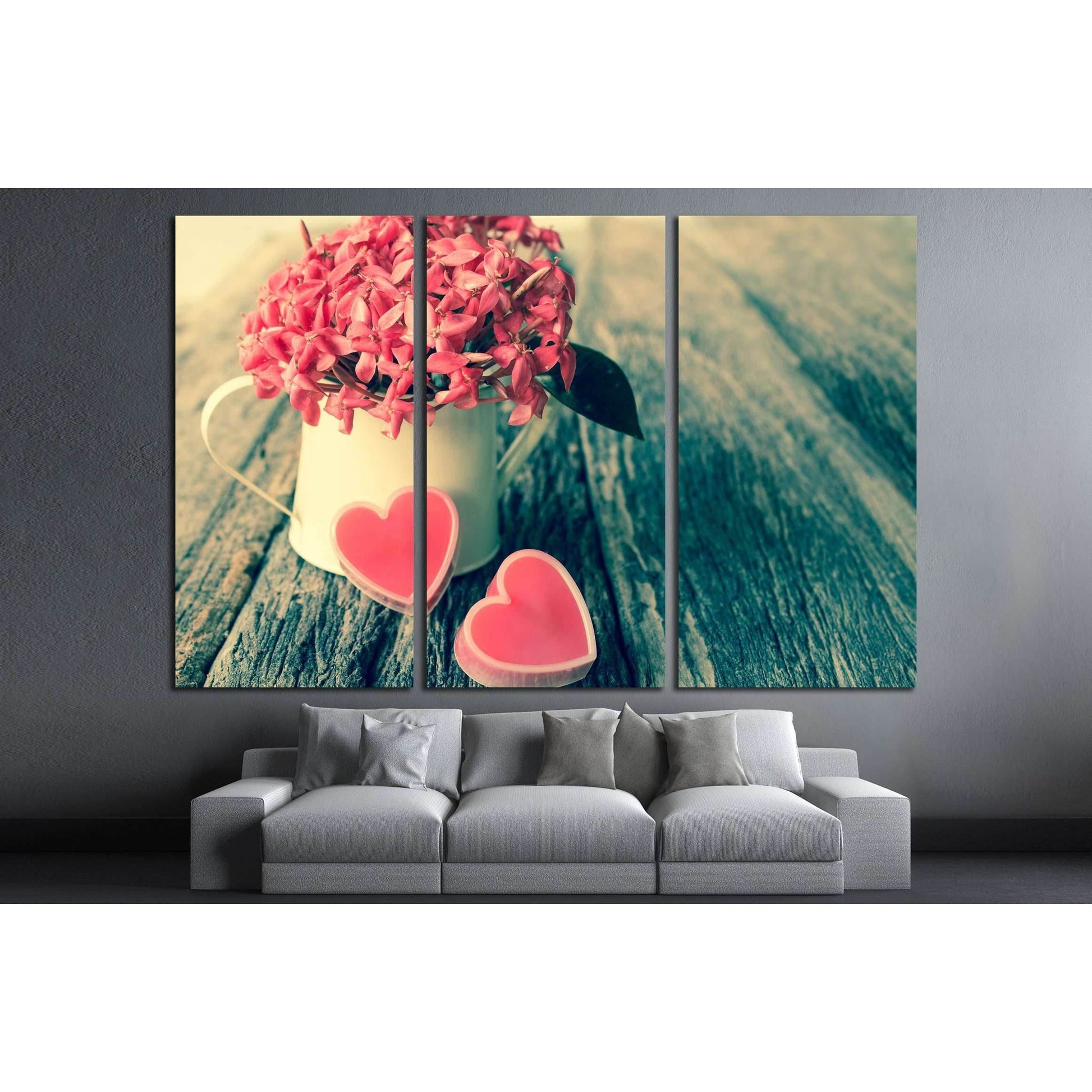 Valentines Day background with hearts and flower №2753 Ready to Hang Canvas PrintCanvas art arrives ready to hang, with hanging accessories included and no additional framing required. Every canvas print is hand-crafted, made on-demand at our workshop and