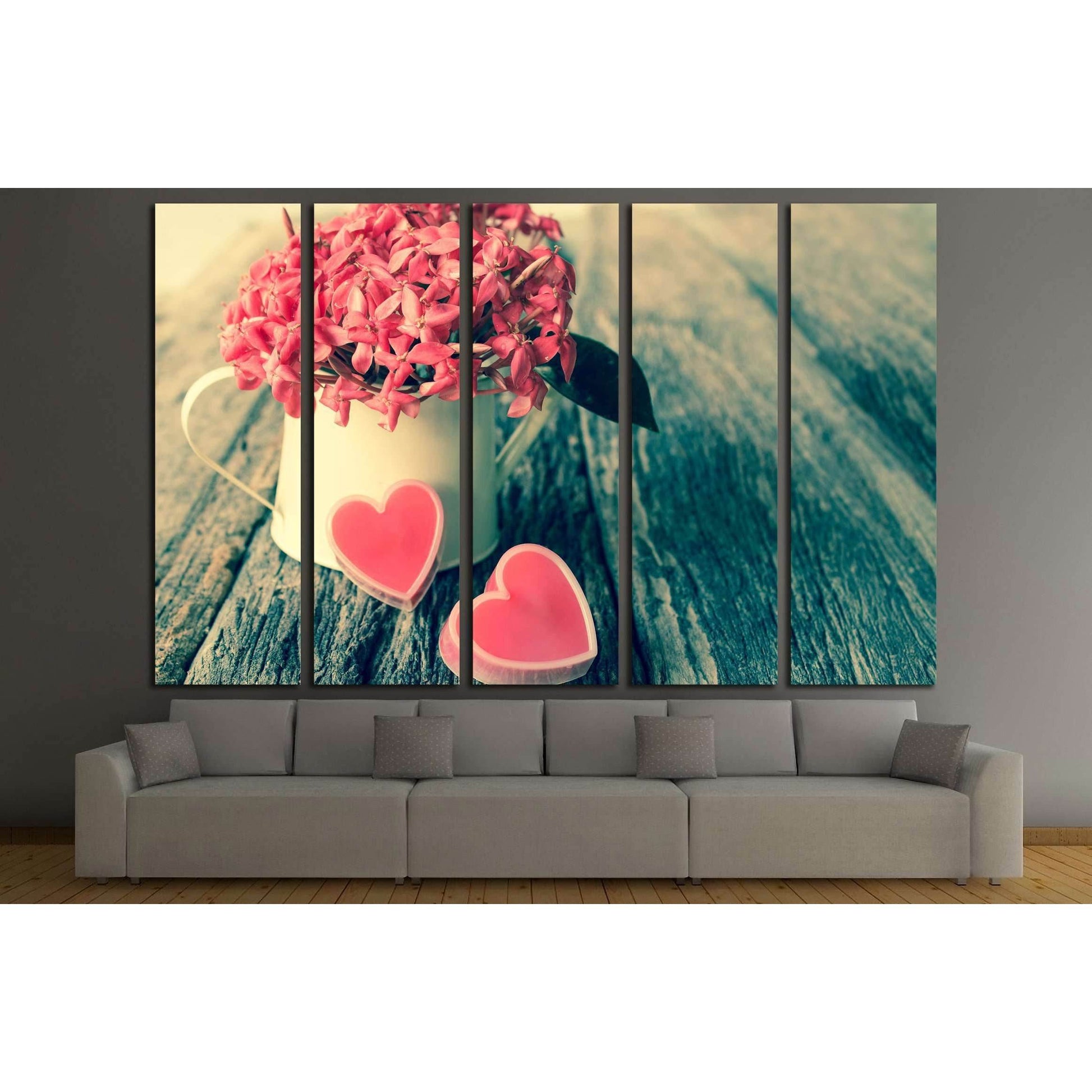 Valentines Day background with hearts and flower №2753 Ready to Hang Canvas PrintCanvas art arrives ready to hang, with hanging accessories included and no additional framing required. Every canvas print is hand-crafted, made on-demand at our workshop and