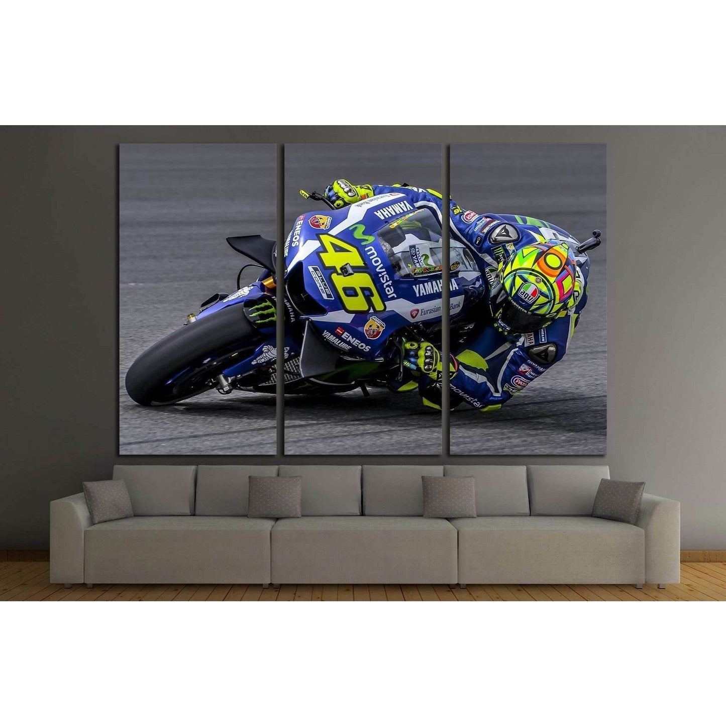 Valentino Rossi during Shell Malaysia Motorcycle Grand Prix (GP) 2016 №1881 Ready to Hang Canvas PrintCanvas art arrives ready to hang, with hanging accessories included and no additional framing required. Every canvas print is hand-crafted, made on-deman