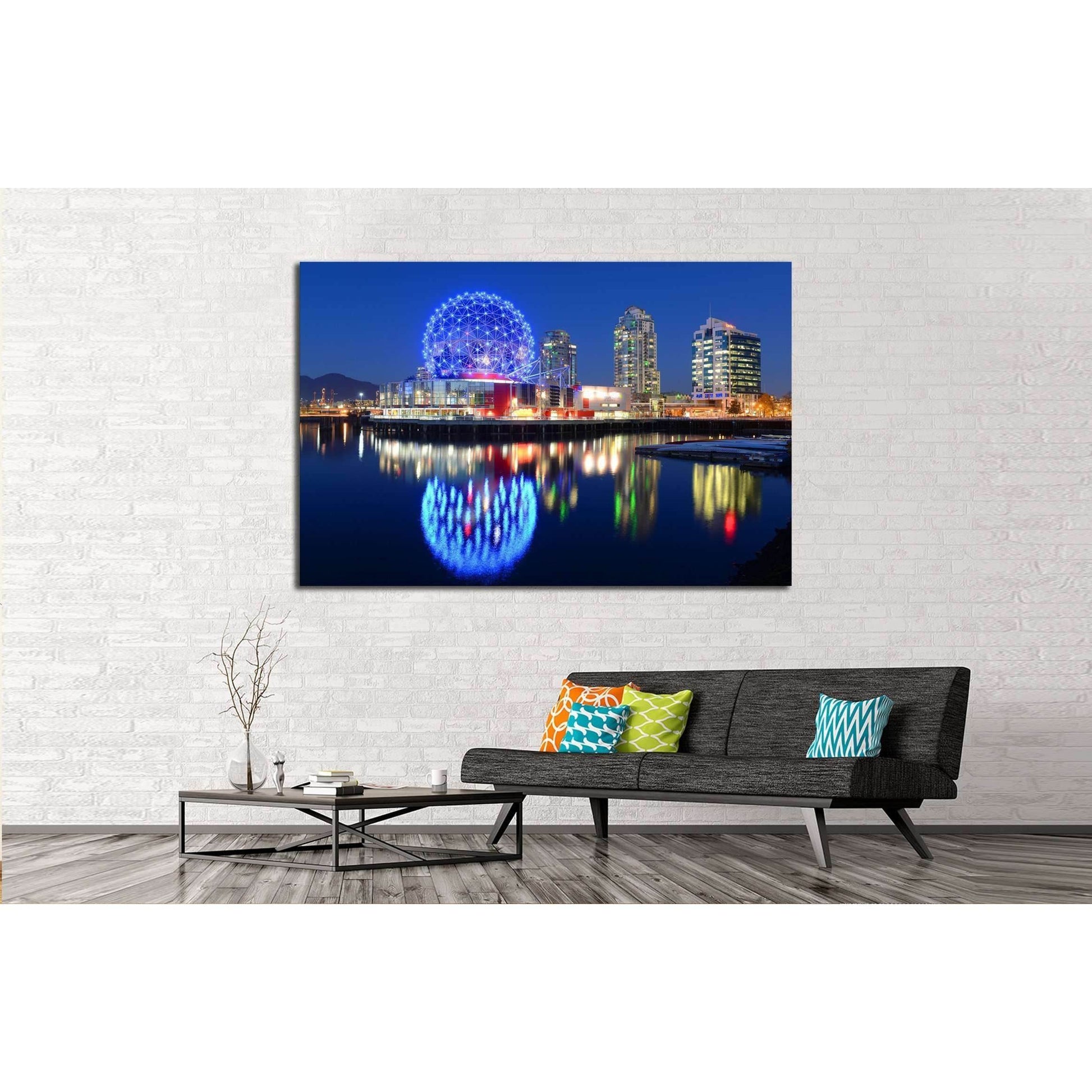 Vancouver at night, Vancouver, British Columbia, Canada №2173 Ready to Hang Canvas PrintCanvas art arrives ready to hang, with hanging accessories included and no additional framing required. Every canvas print is hand-crafted, made on-demand at our works