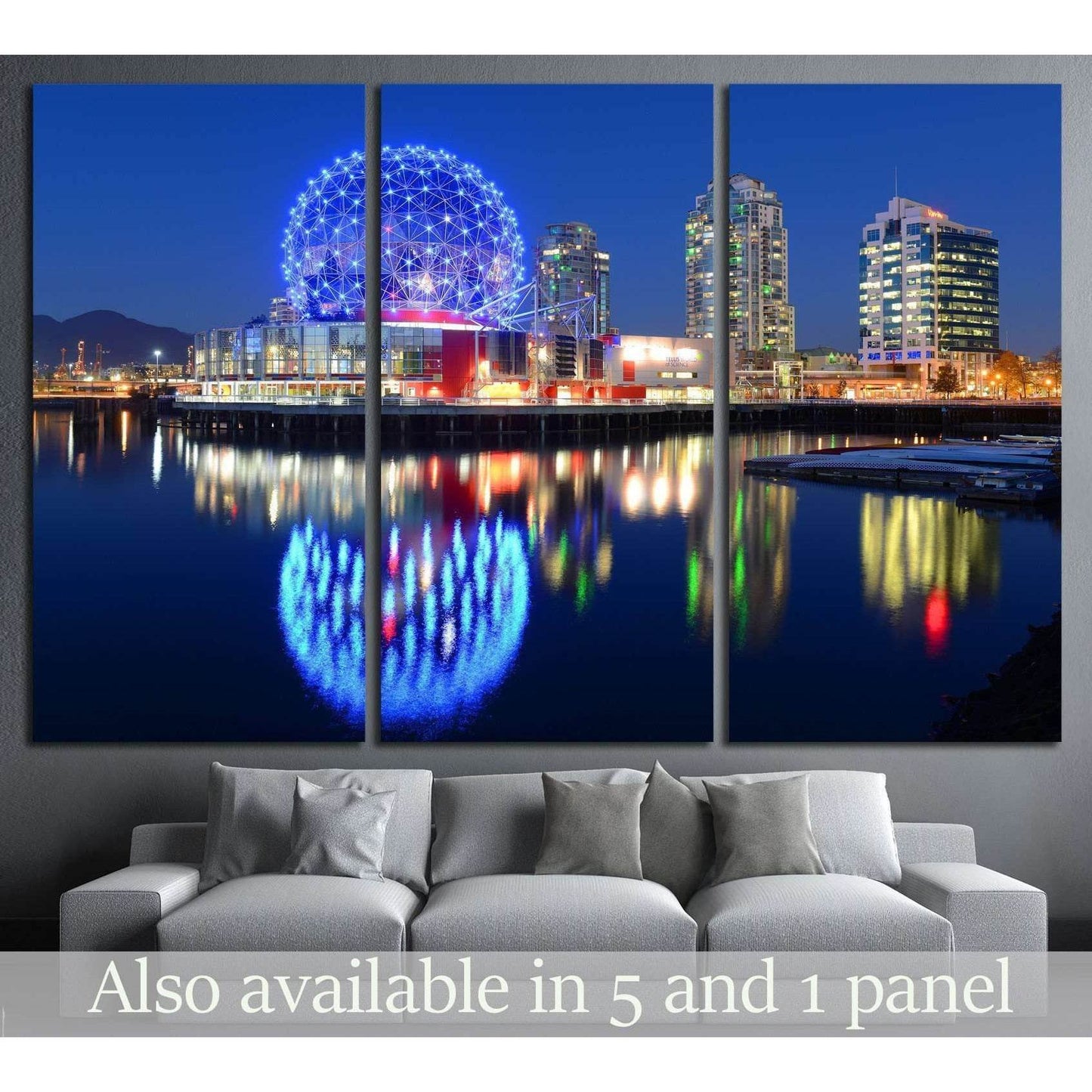 Vancouver at night, Vancouver, British Columbia, Canada №2173 Ready to Hang Canvas PrintCanvas art arrives ready to hang, with hanging accessories included and no additional framing required. Every canvas print is hand-crafted, made on-demand at our works