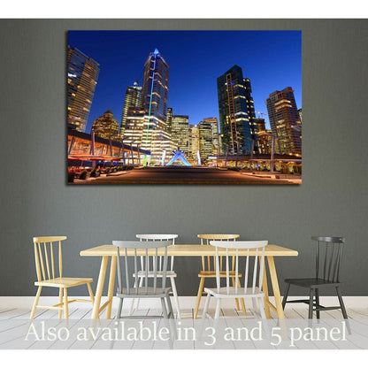 Vancouver city financial district at night, Vancouver, British Columbia, Canada №2049 Ready to Hang Canvas PrintCanvas art arrives ready to hang, with hanging accessories included and no additional framing required. Every canvas print is hand-crafted, mad