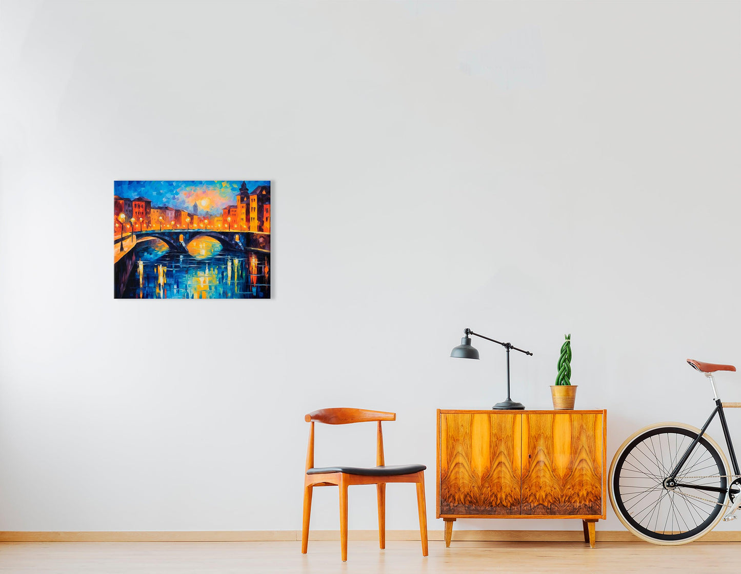 Venice Bridge at Night - Canvas Print - Artoholica Ready to Hang Canvas Print