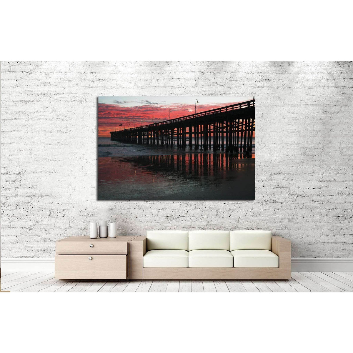 Ventura Pier at sunset, Ventura, California, USA №2052 Ready to Hang Canvas PrintCanvas art arrives ready to hang, with hanging accessories included and no additional framing required. Every canvas print is hand-crafted, made on-demand at our workshop and