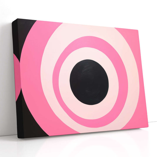 Vibrant Pink and Black Vortex - Canvas Print - Artoholica Ready to Hang Canvas Print