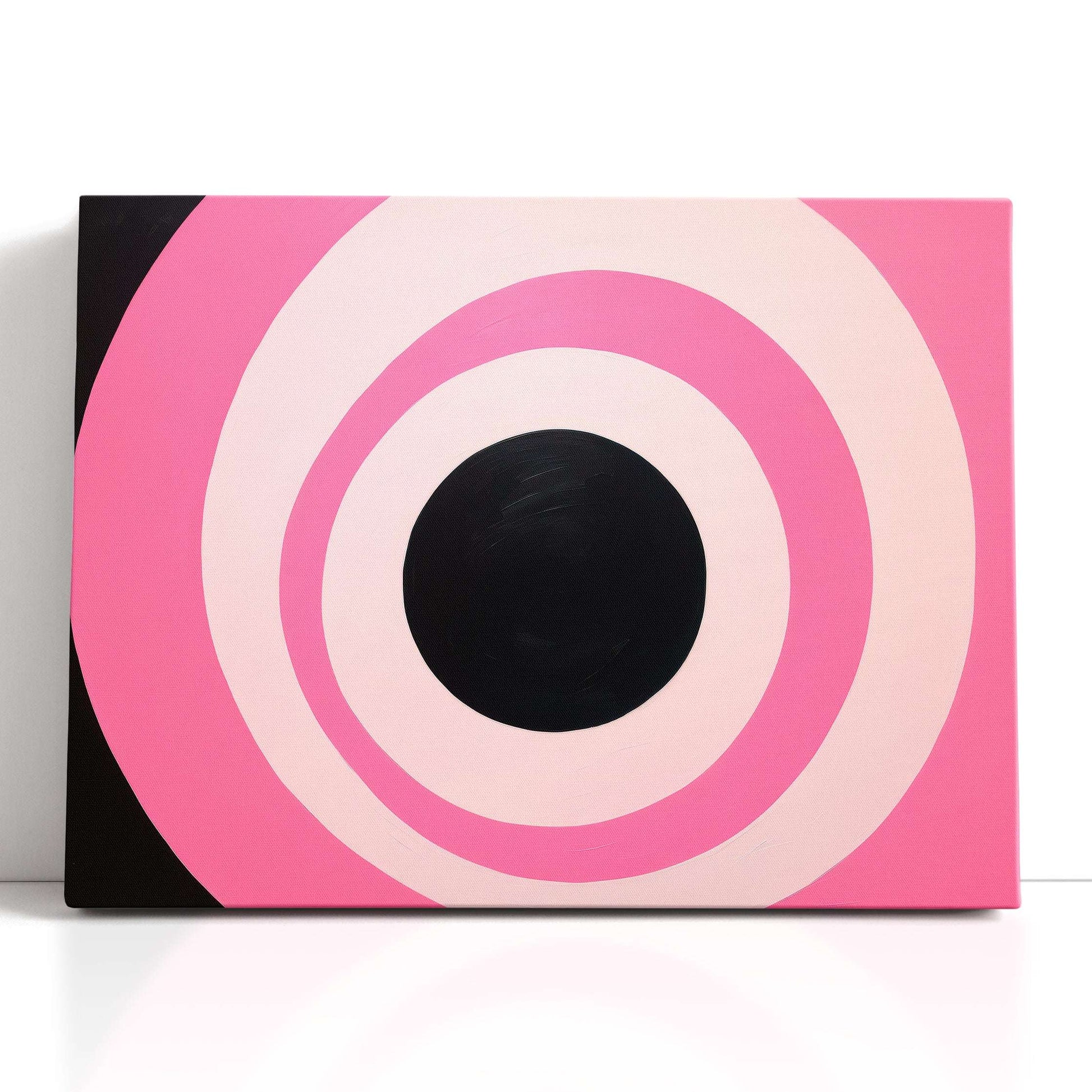 Vibrant Pink and Black Vortex - Canvas Print - Artoholica Ready to Hang Canvas Print