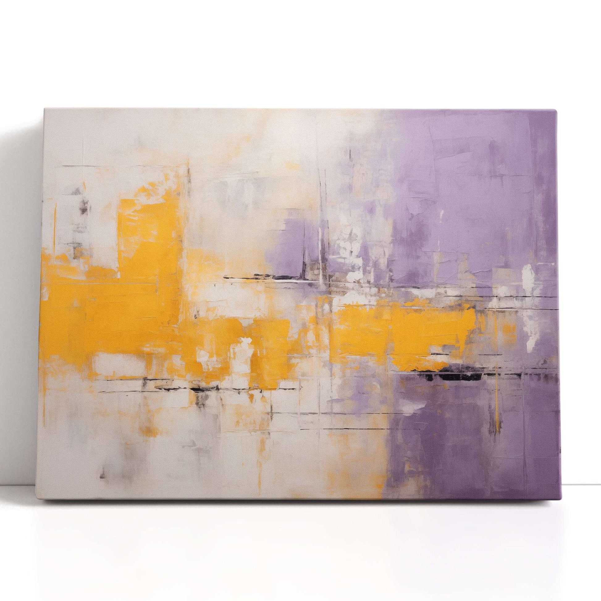 Vibrant Yellow and Lavender - Canvas Print - Artoholica Ready to Hang Canvas Print