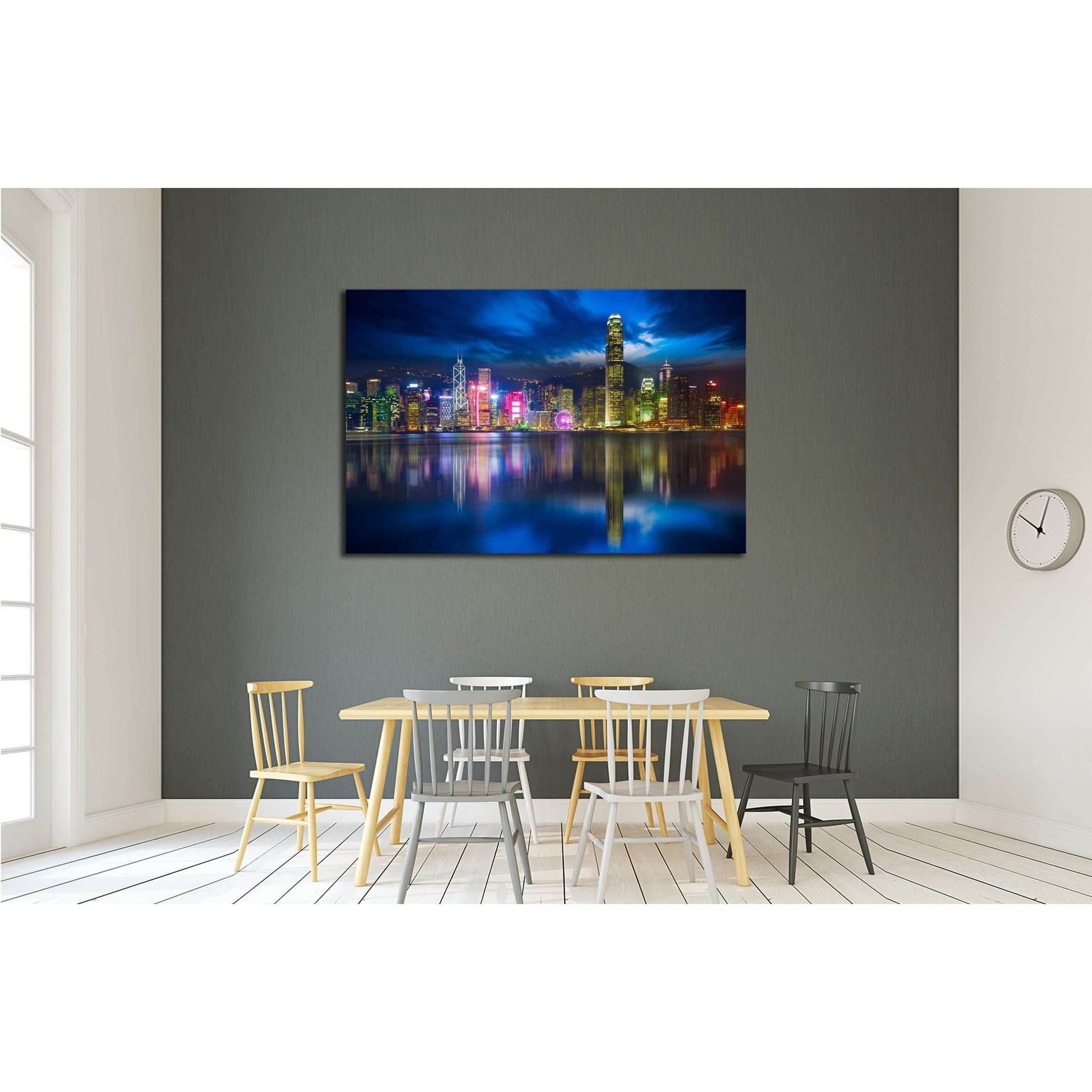 Victoria harbour skyline at night in Hong Kong №2318 Ready to Hang Canvas PrintCanvas art arrives ready to hang, with hanging accessories included and no additional framing required. Every canvas print is hand-crafted, made on-demand at our workshop and e