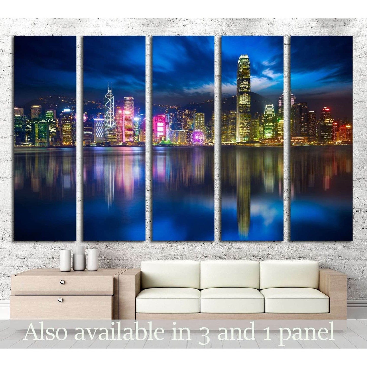 Victoria harbour skyline at night in Hong Kong №2318 Ready to Hang Canvas PrintCanvas art arrives ready to hang, with hanging accessories included and no additional framing required. Every canvas print is hand-crafted, made on-demand at our workshop and e