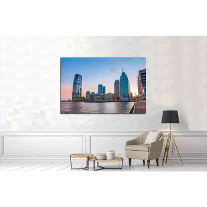 View from Hudson River Waterfront Walkway in Jersey City №1683 Ready to Hang Canvas PrintCanvas art arrives ready to hang, with hanging accessories included and no additional framing required. Every canvas print is hand-crafted, made on-demand at our work