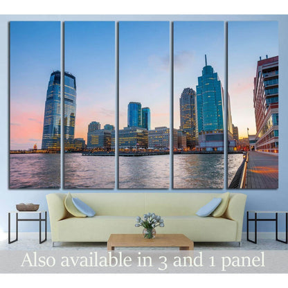 View from Hudson River Waterfront Walkway in Jersey City №1683 Ready to Hang Canvas PrintCanvas art arrives ready to hang, with hanging accessories included and no additional framing required. Every canvas print is hand-crafted, made on-demand at our work