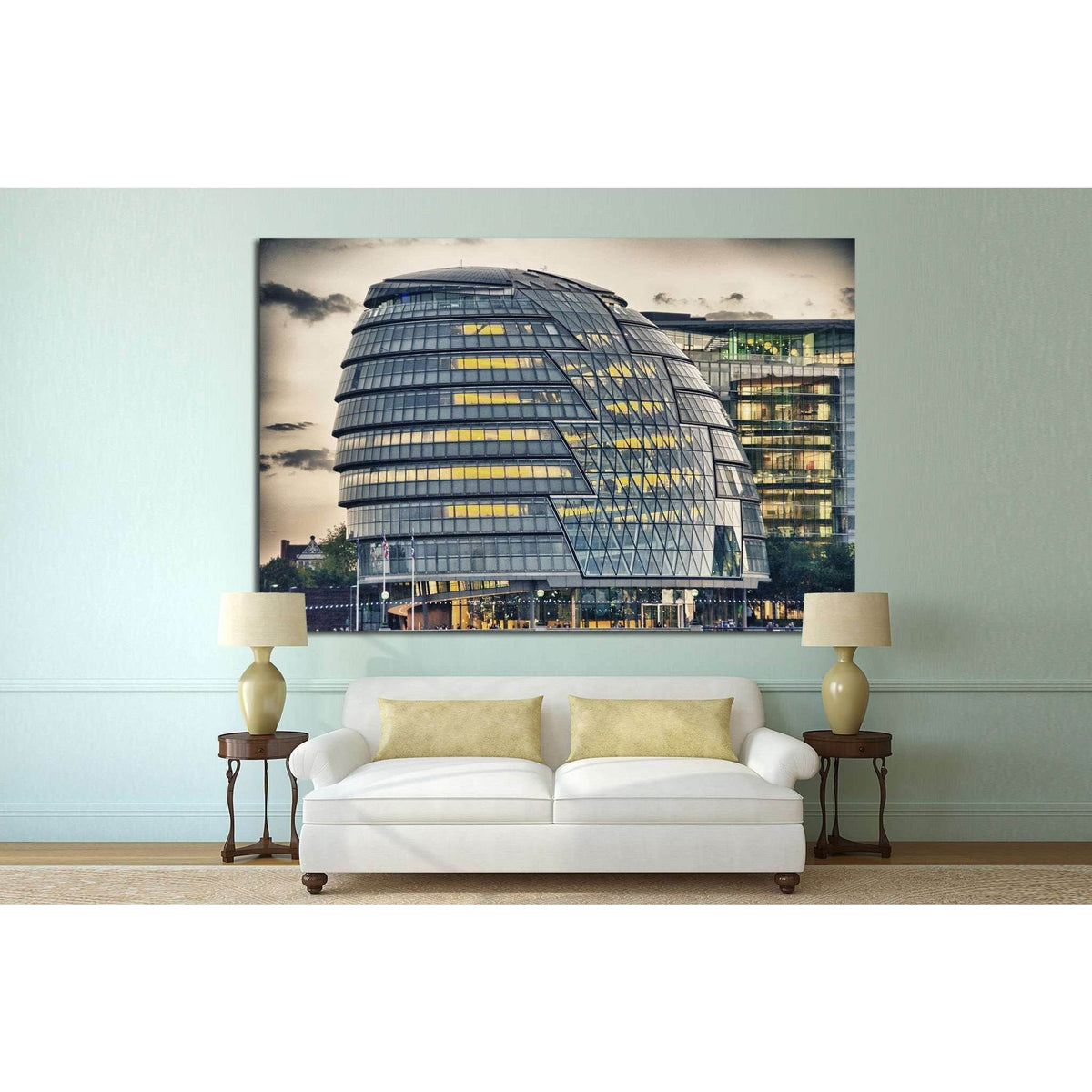 view of London №780 Ready to Hang Canvas PrintCanvas art arrives ready to hang, with hanging accessories included and no additional framing required. Every canvas print is hand-crafted, made on-demand at our workshop and expertly stretched around 100% Nor