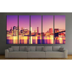 View of Manhattan at sunset, New York City №2709 Ready to Hang Canvas PrintCanvas art arrives ready to hang, with hanging accessories included and no additional framing required. Every canvas print is hand-crafted, made on-demand at our workshop and exper
