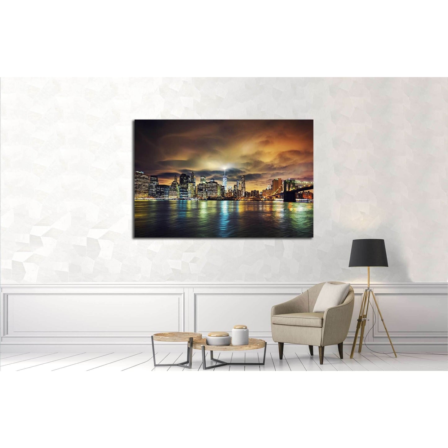 View of Manhattan at sunset, New York City №2993 Ready to Hang Canvas PrintCanvas art arrives ready to hang, with hanging accessories included and no additional framing required. Every canvas print is hand-crafted, made on-demand at our workshop and exper