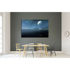 View of Pluto from Charon. Elements of this image furnished by NASA №2435 Ready to Hang Canvas PrintCanvas art arrives ready to hang, with hanging accessories included and no additional framing required. Every canvas print is hand-crafted, made on-demand