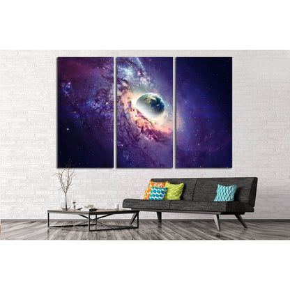 View of Pluto from Charon. Elements of this image furnished by NASA №2436 Ready to Hang Canvas PrintCanvas art arrives ready to hang, with hanging accessories included and no additional framing required. Every canvas print is hand-crafted, made on-demand