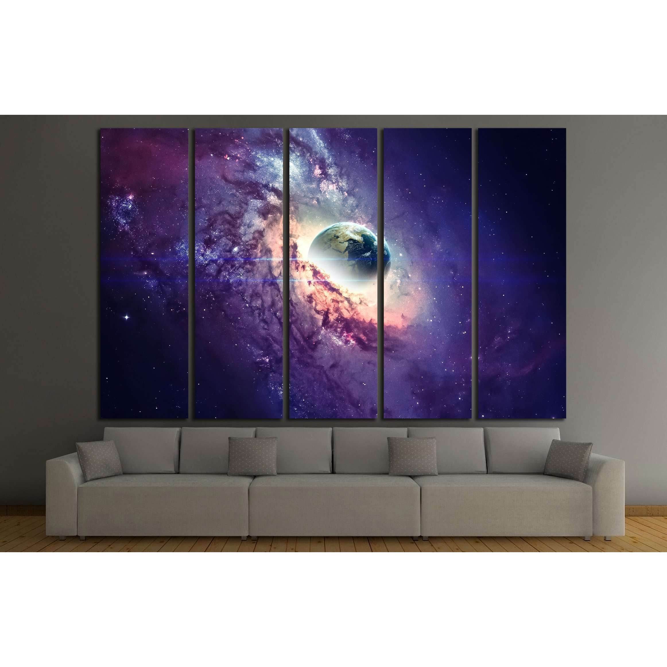 View of Pluto from Charon. Elements of this image furnished by NASA №2436 Ready to Hang Canvas PrintCanvas art arrives ready to hang, with hanging accessories included and no additional framing required. Every canvas print is hand-crafted, made on-demand