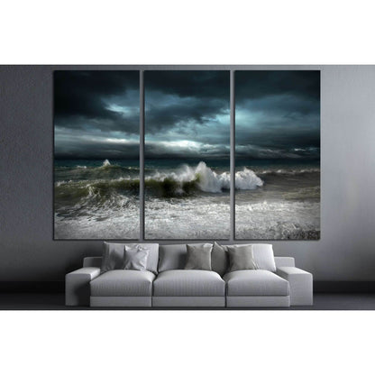 View of storm seascape №2864 Ready to Hang Canvas PrintCanvas art arrives ready to hang, with hanging accessories included and no additional framing required. Every canvas print is hand-crafted, made on-demand at our workshop and expertly stretched around