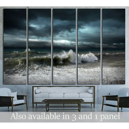 View of storm seascape №2864 Ready to Hang Canvas PrintCanvas art arrives ready to hang, with hanging accessories included and no additional framing required. Every canvas print is hand-crafted, made on-demand at our workshop and expertly stretched around