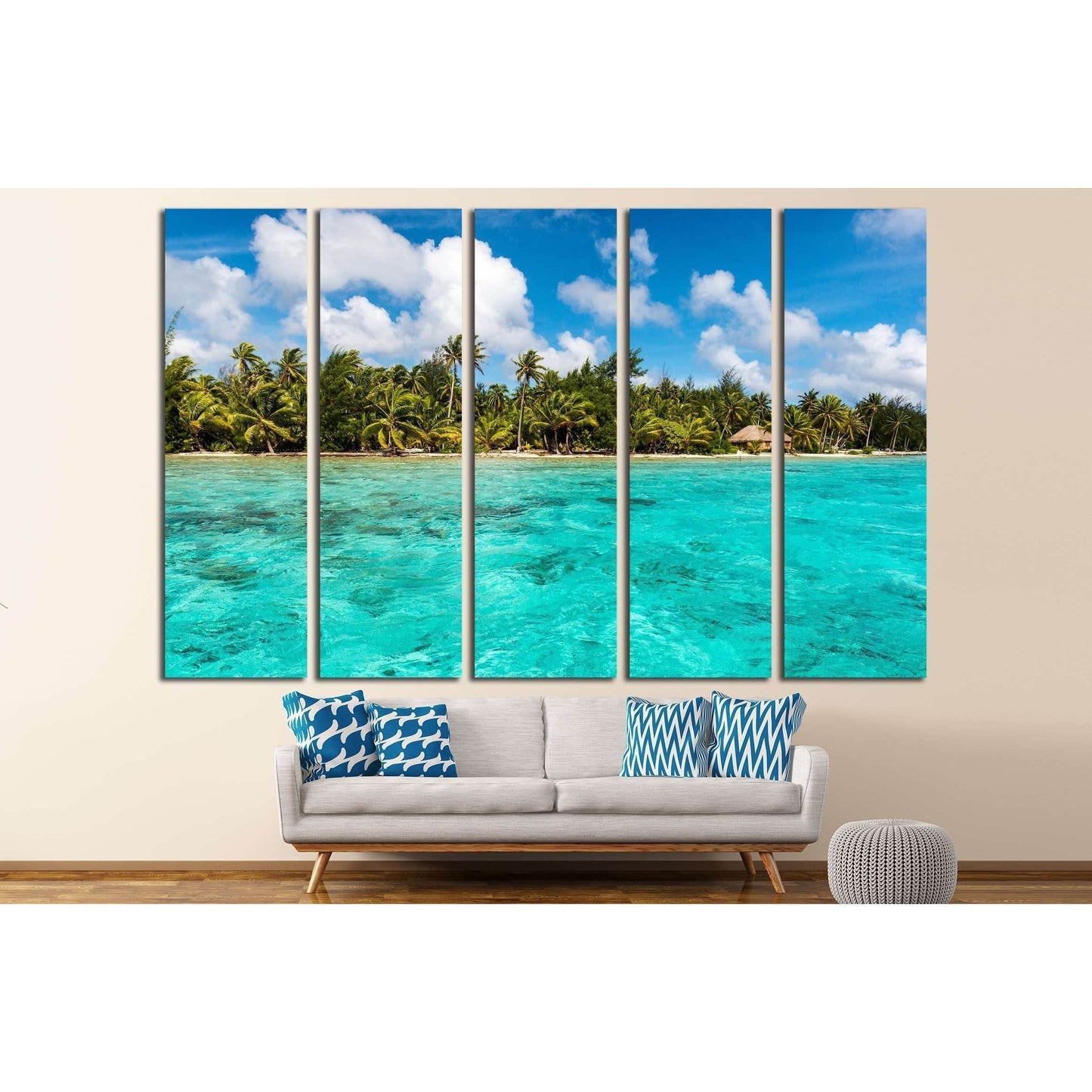 view over the lagoon of Bora Bora №2515 Ready to Hang Canvas PrintCanvas art arrives ready to hang, with hanging accessories included and no additional framing required. Every canvas print is hand-crafted, made on-demand at our workshop and expertly stret