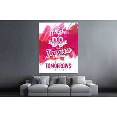Vintage canvas with motivation quote on red pink abstract watercolor background №4559 Ready to Hang Canvas PrintCanvas art arrives ready to hang, with hanging accessories included and no additional framing required. Every canvas print is hand-crafted, mad
