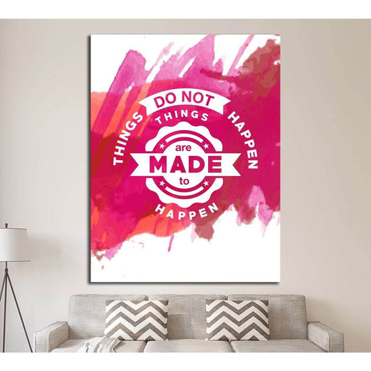 Vintage canvas with motivation quote on red pink abstract watercolor background №4560 Ready to Hang Canvas PrintCanvas art arrives ready to hang, with hanging accessories included and no additional framing required. Every canvas print is hand-crafted, mad