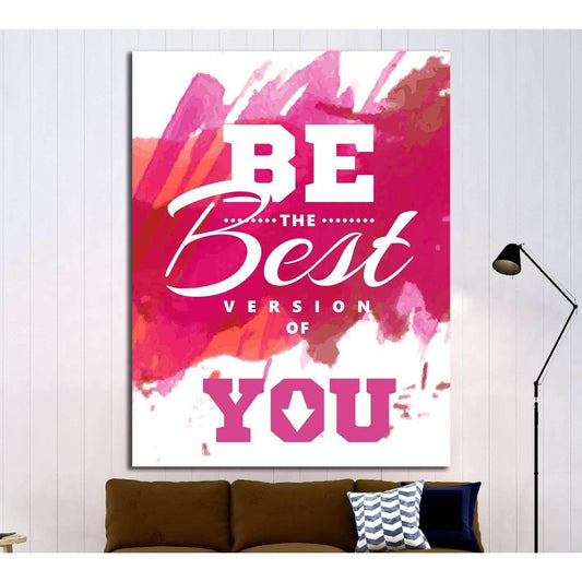 Vintage canvas with motivation quote on red pink abstract watercolor background №4561 Ready to Hang Canvas PrintCanvas art arrives ready to hang, with hanging accessories included and no additional framing required. Every canvas print is hand-crafted, mad