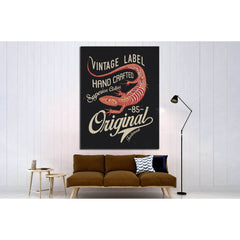 vintage label hand crafted №4588 Ready to Hang Canvas PrintCanvas art arrives ready to hang, with hanging accessories included and no additional framing required. Every canvas print is hand-crafted, made on-demand at our workshop and expertly stretched ar