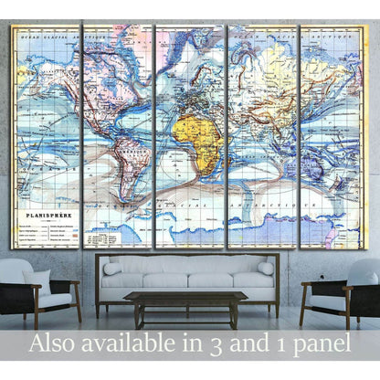 Vintage map from the late 19th century, Trousset encyclopedia №3222 Ready to Hang Canvas PrintCanvas art arrives ready to hang, with hanging accessories included and no additional framing required. Every canvas print is hand-crafted, made on-demand at our