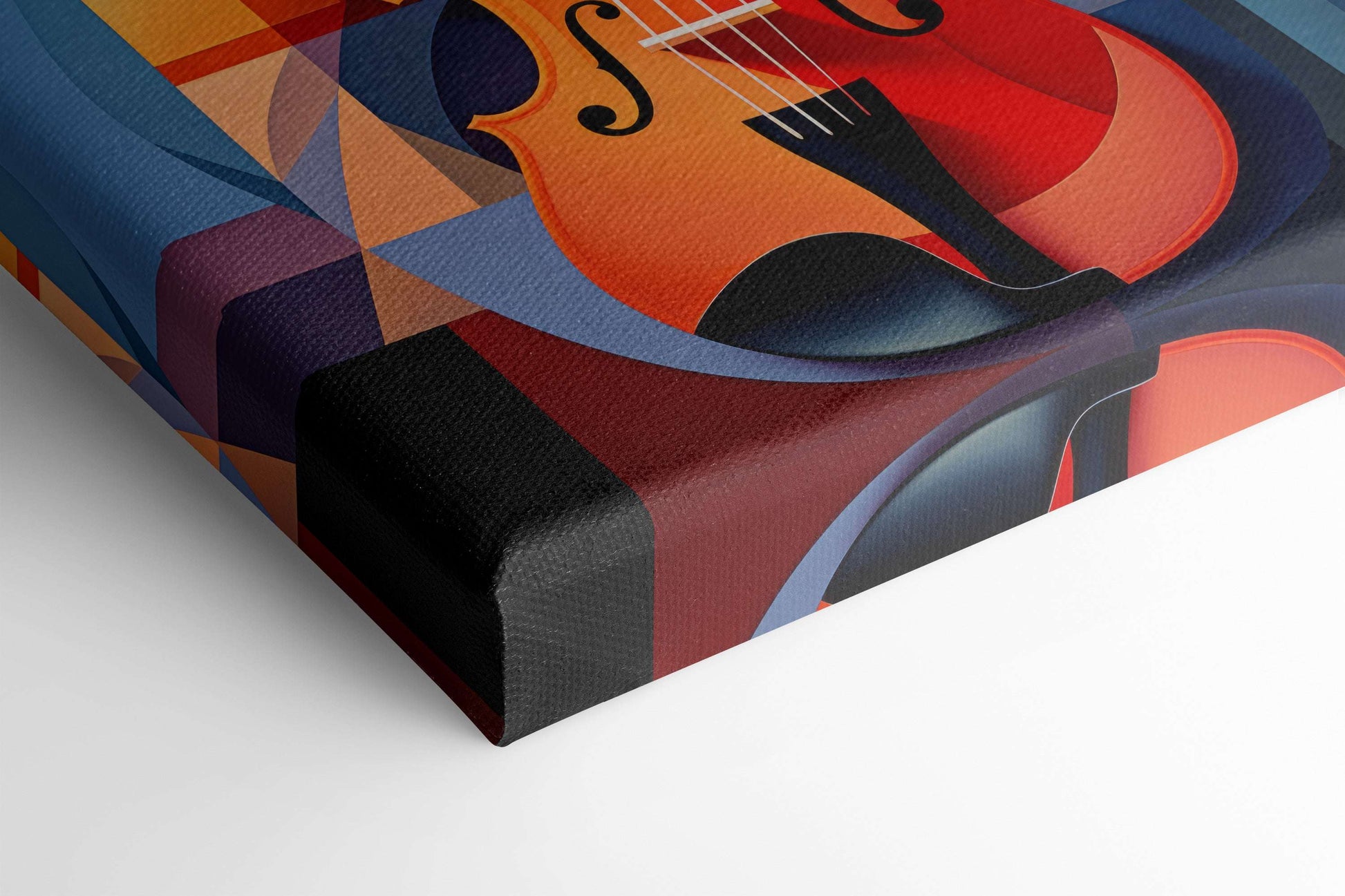 Violin in Geometric Abstraction - Canvas Print - Artoholica Ready to Hang Canvas Print