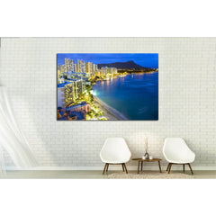 Waikiki beach in Honolulu, Hawaii №1664 Ready to Hang Canvas PrintCanvas art arrives ready to hang, with hanging accessories included and no additional framing required. Every canvas print is hand-crafted, made on-demand at our workshop and expertly stret