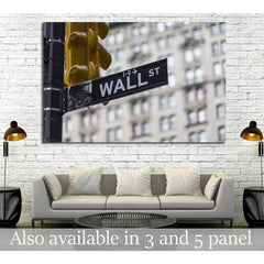 Wall street sign in New York №1788 Ready to Hang Canvas PrintCanvas art arrives ready to hang, with hanging accessories included and no additional framing required. Every canvas print is hand-crafted, made on-demand at our workshop and expertly stretched