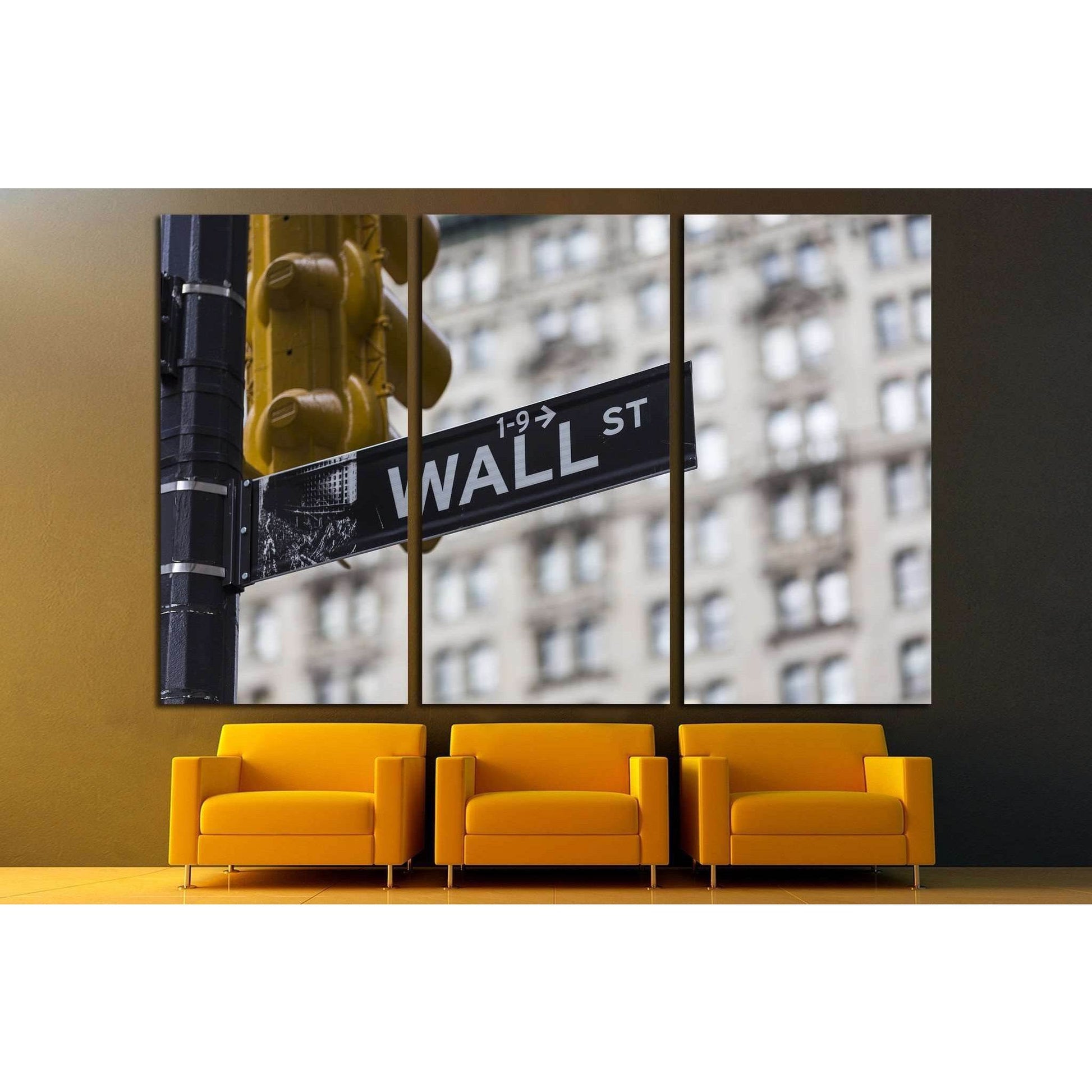 Wall street sign in New York №1788 Ready to Hang Canvas PrintCanvas art arrives ready to hang, with hanging accessories included and no additional framing required. Every canvas print is hand-crafted, made on-demand at our workshop and expertly stretched